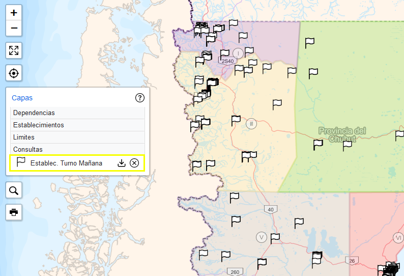 consulta sobre mapa educativo interactivo chubut